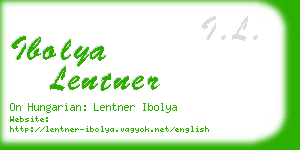 ibolya lentner business card